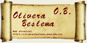 Olivera Beslema vizit kartica
